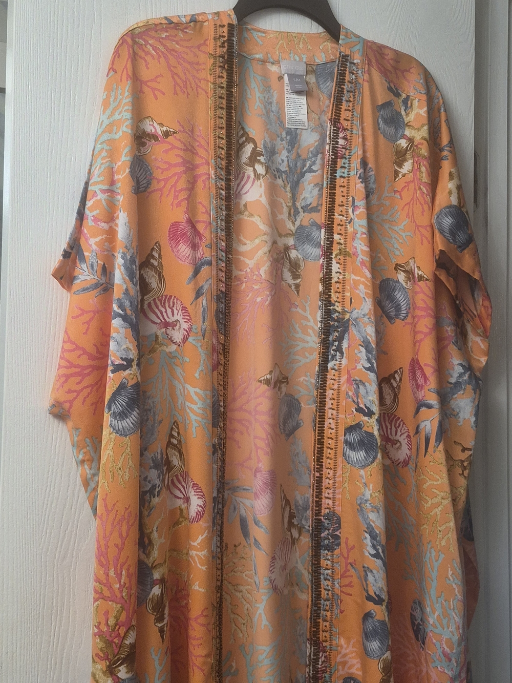 CHICO - Orange Seashell Kimono Robe